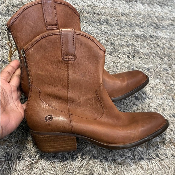 Nwob Born brown Leather western inspired comfort Boots sz 9 - Picture 10 of 12